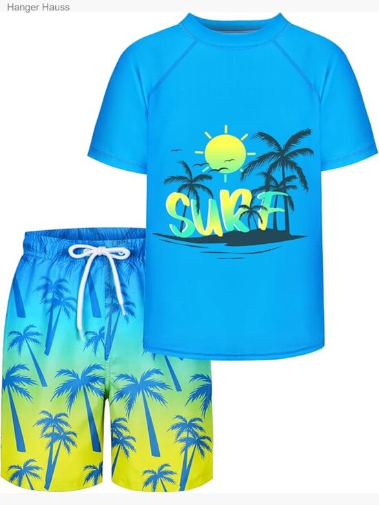 Other - Boys Rash Guard Set - UPF 50+ Sun Protection Swim Trunks